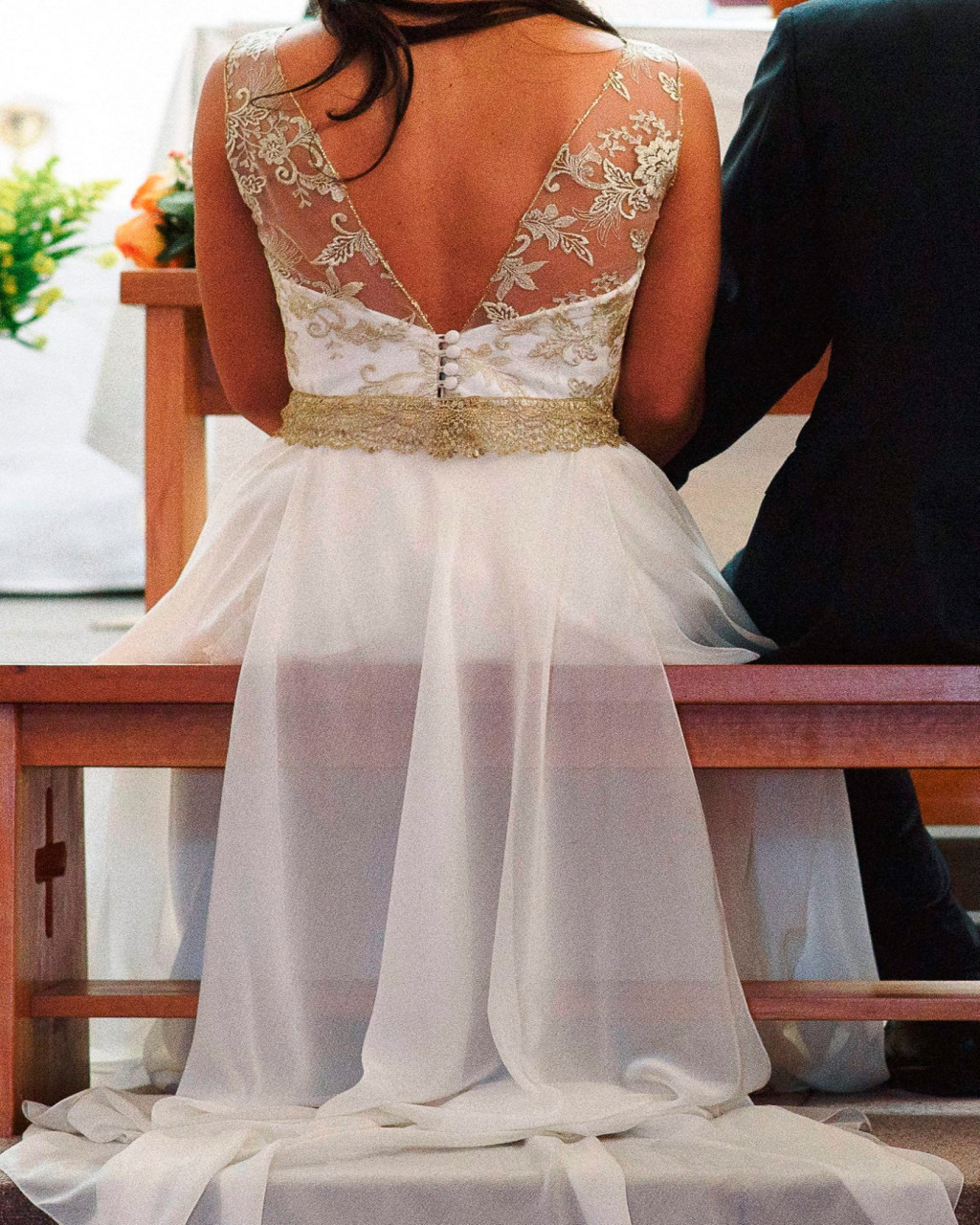 Vestido de novia con encaje, usado, diseñado por Cala Novias | Mi Vestido